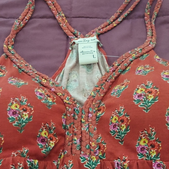 American Rag Orange padded Tank - Picture 2 of 7